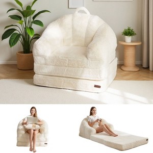 MAXYOYO Folding Sofa Bed, 2 in 1 Convertible Sofa to Lounger Comfy Single Bean Bag Chair for Adults - 1 of 4