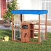 Safstar Kids Gas Station Playhouse with Gas Refueling Guns Chalkboards & Storage Shelves - 3 of 4