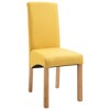 vidaXL Dining Chairs 4 pcs Yellow Fabric - 3 of 4