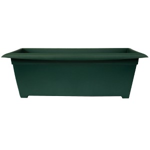 Bloem Dayton Rectangle Resin Deck Box Planter for Indoor and Outdoor Gardening - 1 of 4