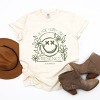 S.W.Smiley Peace Purpose Presence - Women's Garment Dyed Graphic T-Shirt - 3 of 4