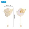 Unique Bargains Pocket Handmade Flower Lapel Pin Boutonnieres for Wedding party 24 Pcs - 2 of 4