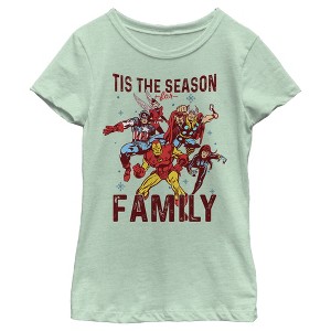Girl's Marvel Christmas Season for Family T-Shirt - 1 of 3