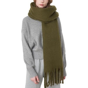 Zuppad Women Cashmere Feel Scarf, Soft Warm Winter Scarf for Cold Weather, Christmas Blanket Scarves Pashmina Shawl Wrap - 1 of 4