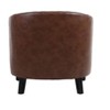 CAVINAS Barrel Accent Chair with PU Leather Upholstery, Curved Back, Foam Padding and Tapered Legs, for Living Room, Bedroom, Waiting Room - 3 of 4