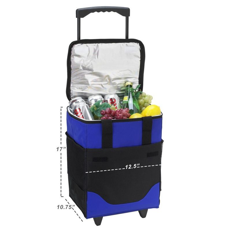 Picnic at Ascot 32 Can Collapsible Rolling Insulated Cooler - Royal Blue, 2 of 6