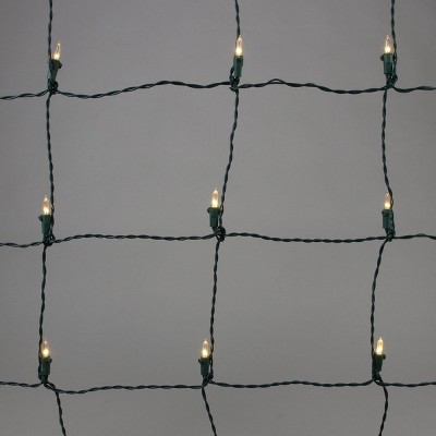 Philips 99ct 4'  6' LED Dazzle Net Mini String Lights Warm White with Green Wire