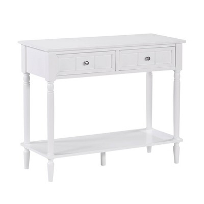 French Country 2 Drawer Hall Table with Shelf - Breighton Home