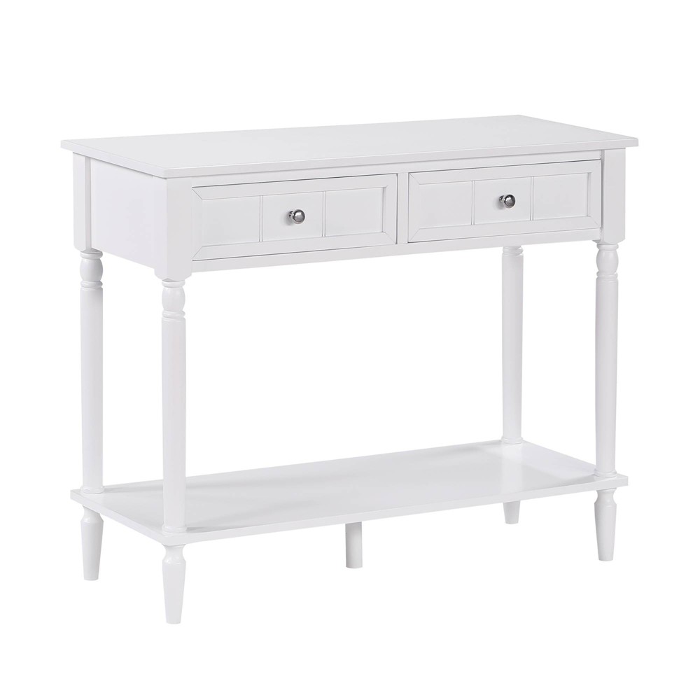 Photos - Coffee Table French Country 2 Drawer Hall Table with Shelf White - Breighton Home