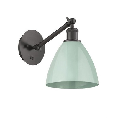 Plymouth Dome - 1 Light Wall Sconce In Industrial Style-13.25 Inches Tall and 7.5 Inches Wide