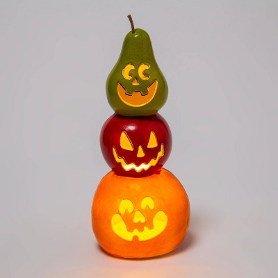 Light Up Triple Stack Pear/Apple/Orange Halloween Decorative Prop - Hyde & EEK! Boutique™