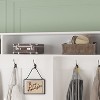 FUFU&GAGA White 63"W 18 Shoe Cubbies Wide Hall Tree With Hooks - 4 of 4