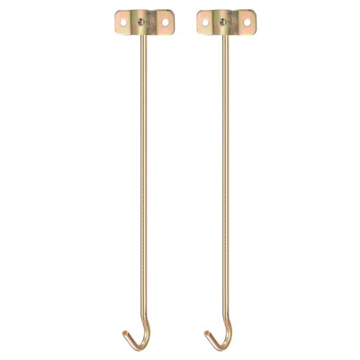 Unique Bargains Carbon Steel Easy to Install Ceiling Hooks and Hangers Gold