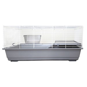A&E Cage Company Guinea Pig, Rabbit and Chinchilla Small Cage with Ramp & Platform - Gray - 1 of 4