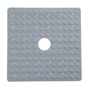 Rubber Non-Slip Square Shower Mat with Microban - Slipx Solutions - 1 of 4