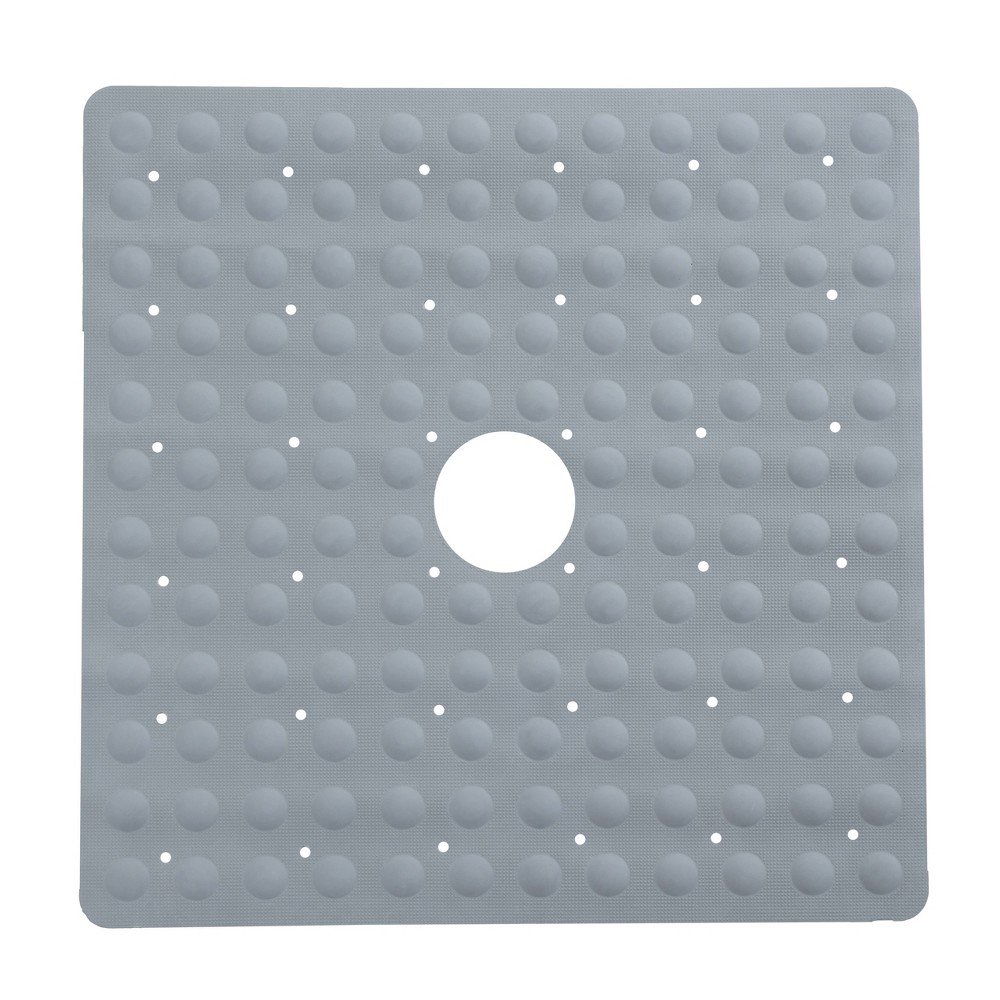 Photos - Bath Mat Rubber Non-Slip Square Shower Mat with Microban Gray - Slipx Solutions