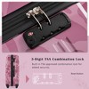 Merax 3-Piece Hardshell Spinner Luggage Set with TSA Lock, 360° Wheels & Floral Pattern - 4 of 4