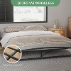 Heavy Duty Metal Platform Beds, Low Bed Frame with Sturdy Steal Slats, No Box Spring Needed, Noise-Free, Easy Assembly - Black - 4 of 4