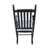 Lyngins Solid Populus Wood Outdoor Accent Chair – Wide Seat & Armrests, Slatted Back, 250 LBS Weight Limit, Wooden Porch Rocking Chair - 4 of 4