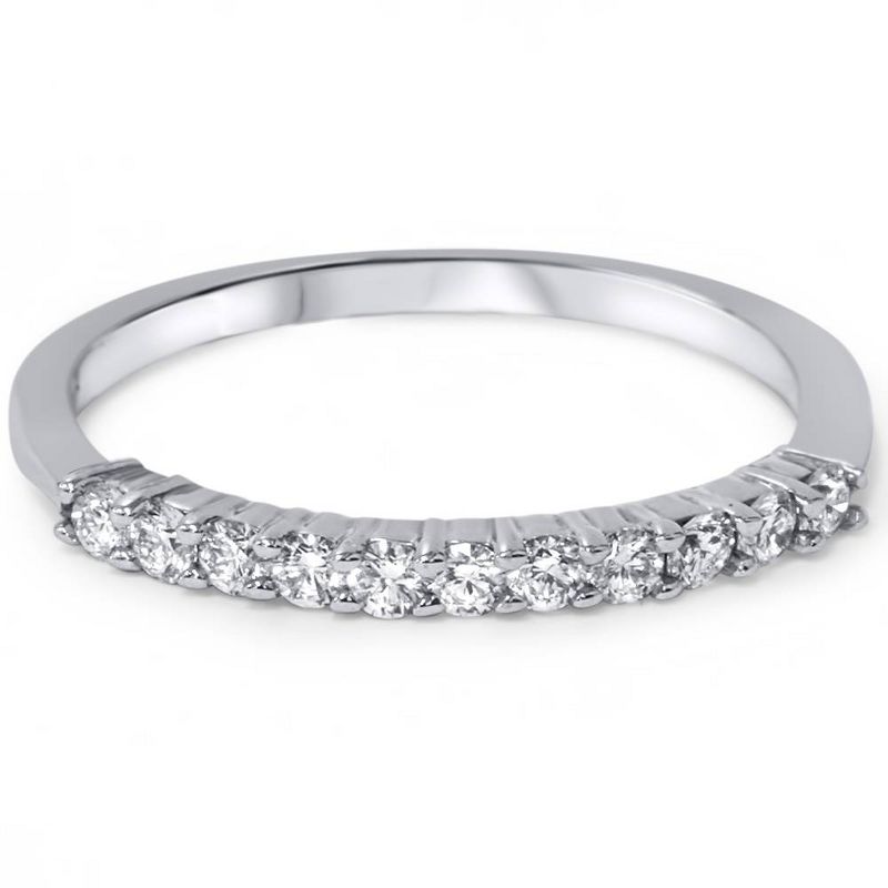 Pompeii3 1/4ct Diamond Wedding Ring 14K White Gold, 2 of 6