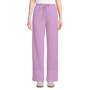 Lands' End Women's Serious Sweats High Rise Relaxed Straight Leg Pants - 1 of 3