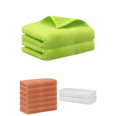 REGALWOVEN Absorbent Solid Bath Hand Face Cloths Cotton Towels 3 Piece Sets