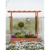 Raised Garden Bed with Trellis, Hanging Roof, and 4 Drainage Holes, Freestanding Elevated Garden Bed for Climbing Plants, Vines, Flowers - 3 of 4