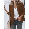 BLUEMING Womens Casual Blazers Open Front Long Sleeve One Button Work Office Suit Jackets Blazer - 2 of 3