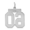 Black Bow Jewelry Sterling Silver, Jersey Collection, Medium Number 60 Pendant - 3 of 4