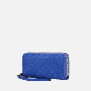 MKF Collection Honey Genuine Leather Quilted Flower-Embossed Women’s Wristlet Wallet by Mia K - 1 of 4