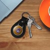 University of Evansville Secondary Logo Black Leather Keychain - 4 of 4
