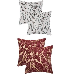 REGALWOVEN 4 Pcs Floral Pattern Throw Pillow Cases for Home Decor - 1 of 4
