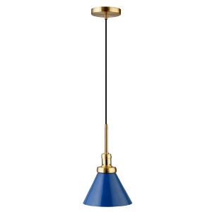 Hudson and Canal 8.5" Wide Pendant with Metal Shade - 1 of 4