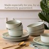 over&back 12pc Rimmed Hand-Finished Stoneware Dinnerware Set Semi-Matte - 4 of 4