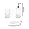 Unique Bargains Durable Waves Bathroom Accessories Kit 1 Set - 2 of 4