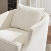 KINWELL 31" Wide Linen Fabric Upholstered Swivel Barrel Chair, Set of 2 - 4 of 4