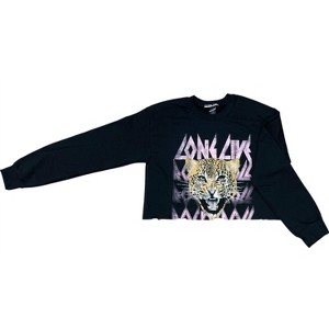Women's Wo's Long Live Rock Cropped Pullover Sweatshirt - PRINCE PETER - 1 of 2