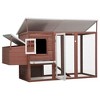 vidaXL Outdoor Chicken Cage Hen House with 1 Egg Cage Brown Wood - 3 of 4