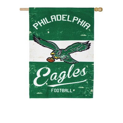 Evergreen Team Sports America Philadelphia Eagles NFL Vintage Linen House Flag, 28 x 44 inches