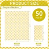 Hachikiko Yellow Gingham Napkins, Yellow and White Checkered Guest Towel Plaid Party Napkins Disposable Paper Hand Towels - 2 of 4