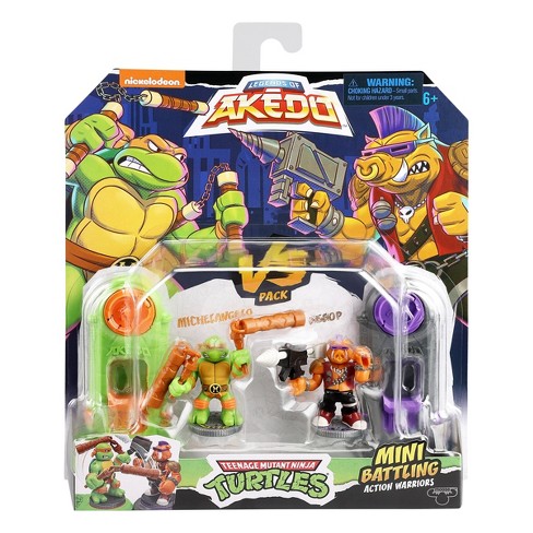 Akedo Teenage Mutant Ninja Turtles Michelangelo Vs Bebop Mini