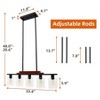 Kitchen Island Lighting 5 Lights,Farmhouse Pendant Light Fixture with Clear Glass Shade - 2 of 4