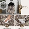 Washable Rug Vintage Floral Distressed Rug Non Slip Backing Low Pile Foldable Floor Cover Oriental Medallion Indoor Carpet Office - 4 of 4