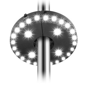 iMountek"28 LED Patio Umbrella Lights, Cordless Battery Operated Lamp with 3 Modes for Camping & Outdoors"Black - 1 of 4