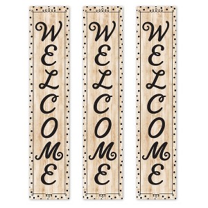 Creative Teaching Press® Black, White, and Wood Welcome Banner, 8" x 39", Pack of 3 - 1 of 4