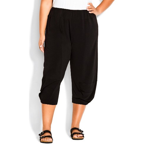 Avenue| Women's Plus Size Kenzie Drape Pant - Black - 20w : Target