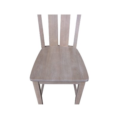 Elegant Coal & White Solid Wood Counter Stool 24" Seat Height
