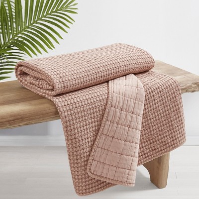 Blush Cotton Waffle Luxurious Throw 50 x 60 in