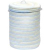 Colonial Mills Ticking Stripe Oval Hamper with Lid, 18 by 18 by 30-Inch, Ticking Starlight - 2 of 2