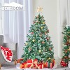 Joyfy Christmas Tree Topper, 9 inch Silver PVC Star Christmas Tree Decorations Indoor for Home Holiday Xmas Party - 2 of 4
